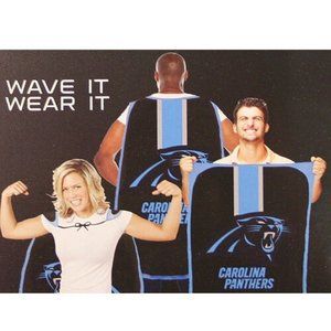 CAROLINA PANTHERS FAN FLAG CAPE 31.5"X 47" TEAM